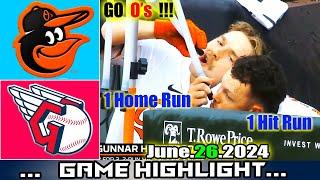 Orioles vs. Cleveland Guardians 062624 Game Highlights  MLB Season 2024