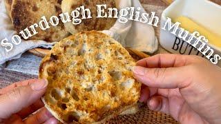 Easy Sourdough English Muffin Recipe  No Ring Cutter  Sourdough Discard Recipe