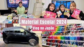 VLOG 53 MATERIAL ESCOLAR 2024 SÁ COMPROU UM CARRO COMPRAS DE MERCADO E PROVANDO DOCES DO JAPÃO