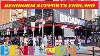 BENIDORMS STRIP DURING THE ENGLAND MATCH󠁧󠁢󠁥󠁮󠁧󠁿 Busy Bars & A Fantastic ATMOSPHERE #benidorm