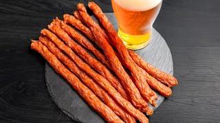 Just Mix the Chicken With the Spices  Easy Jerky Sticks Recipe for Beer
