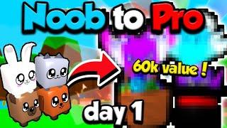 ALPHAGG Noob to Pro ALREADY GETTING RICH day 1 - Bubble Gum Simulator Roblox