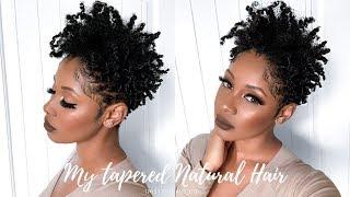 Defined Shiny Moisturized Twist Out & Coils for Tapered Cut  Short Natural Hair Tutorial