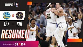 ¡JOKIC Y UN TRIPLAZO EN EL ÚLTIMO SEGUNDO PARA LA VICTORIA  Golden State 127-130 Denver  RESUMEN