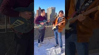 Jamming on a NYC rooftop with @davide.pannozzo