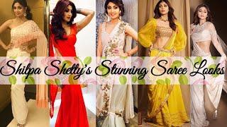 50+ saree looks of Shilpa Shetty  Shilpa shetty saree style  Celebrity style sarees #sarees