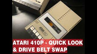 Atari 410P - Quick look at this rare model. and a drive belt swap