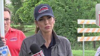 Gov. Noem Gives Flooding Update in McCook Lake