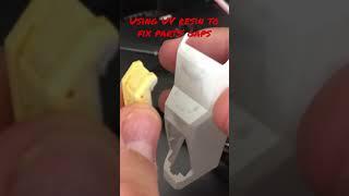 Using UV resin to fix parts’ gaps