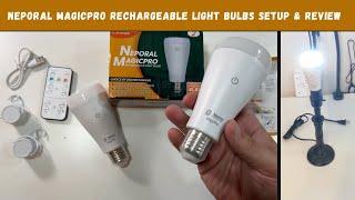 Neporal MAGICPRO Rechargeable Light Bulbs Setup & Review