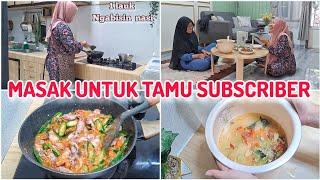 LAUKNYA CUMA 1 TAPI NGABISIN NASI MASAK UNTUK TAMU SUBSCRIBER YANG MAIN KERUMAH#niahermanto