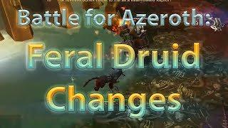 Patch 8.0BFA Feral Druid Changes