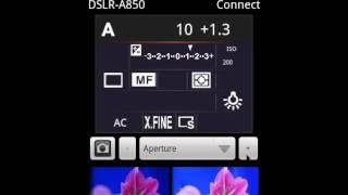 Sony Alpha A850 controlled by android