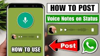 how to post whatsapp voice notes on status  how to post audio in whatsapp status