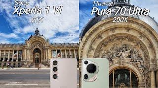 Sony Xperia 1 VI Vs Huawei Pura 70 Ultra Live Zoom Test