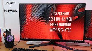 LG 32GK650F Gaming Monitor  Best 1440p 32inch 144Hz Under 24000 INR? Unboxing & Impressions