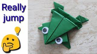 how to make paper frog  how to make paper frog easy steps  how to make paper frog that jumps 