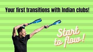 How to do simple transitions with Pahlavandle Indian clubs  Slow and easy