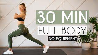 30 MIN FULL BODY HIIT No Jumping + No Equipment