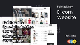 Fullstack Demo - How to make an e-commerce website with HTML CSS and JS