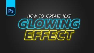 Glowing Text Effect  Neon Text Effect  Adobe Photoshop Tutorial  Mood