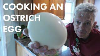 Blowing Out  & Cooking An Ostrich Egg