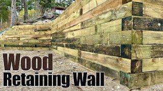 How to Build A TIMBER Retaining Wall Whats Behind the Wall?