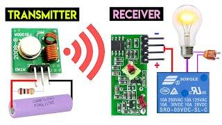 DIY - How To Make 433Mhz RF Remote Switch  Wireless Control One Channel Transmitter and Receiver