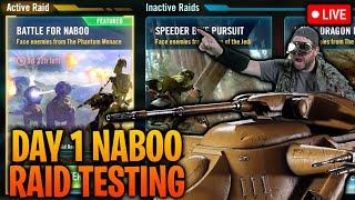 Day 1 Battle for Naboo Raid Testing LIVE - ALL Best Teams Being Tested - Lots of Max Score Runs