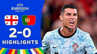 RONALDO GOT ANGRY  Georgia 2-0 Portugal  All Goals & Highlights  EURO 2024