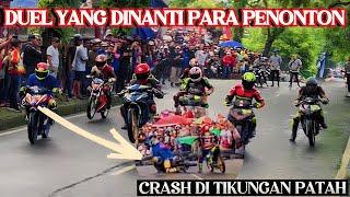 DUEL BERAT YANG DINANTIKAN PENONTON BERUJUNG CRASH‼️ ROAD RACE KEJURDA MP1 AMBON 2023