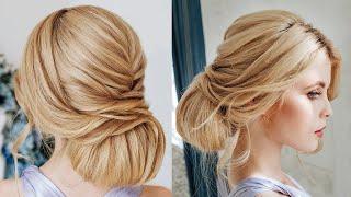 Textured bun for thick hair tutorial  Wedding hairstyle for long thick hair
