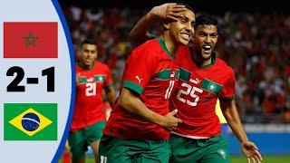 Morocco vs Brazil 2-1  Extended Highlight and goal 2023