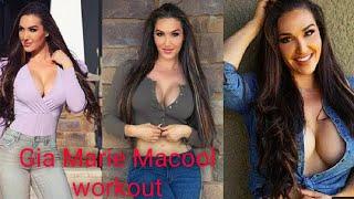 Sexy Model Gia Marie Macool full body workout motivation  Bikini workout Bodybuilding