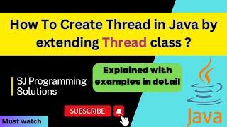 How to create Thread in Java by extending Thread class ? #multithreadinginjava #javatutorial