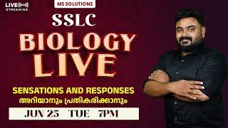 SSLC BIOLOGY CHAPTER-1  SENSATIONS AND RESPONSES  MS SOLUTIONS