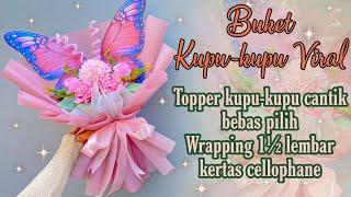 BUKET KUPU-KUPU VIRAL WRAPPING 1½ LEMBAR KERTAS CELLOPHANE