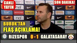 Okan Buruk Basın Toplantısı Maç Sonu Rizespor  0 - 1 Galatasaray