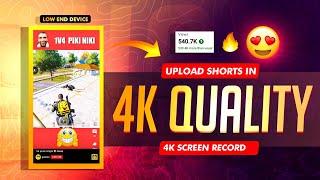 How to Upload Gaming Shorts without Loosing Quality   How to Upload Shorts Video in 4k Hd Quality