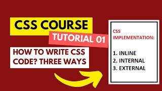 How to Write CSS Code  Introduction and Implementation  CSS Course Tutorial 01 HindiUrdu