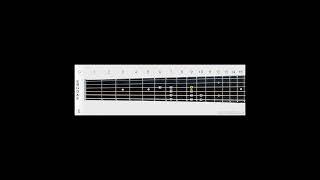 Notes Natural B Minor Mod Scale 2 Octaves Guitar No 17  C2 to C4 String and Finger Numbers