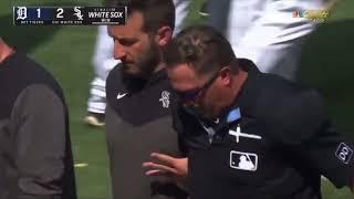 Umpire Takes 96 MPH Fastball To The Face To End Game