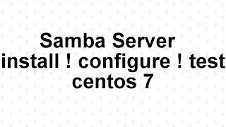 samba server on centos 7