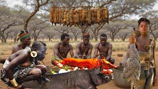 Hadzabe Tribe Catching and Cooking in the WILDERNESS  into the wild