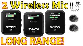 Wireless Microphone SYNCO G2 A2 REVIEW And DEMO