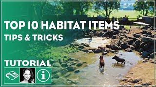 ▶ How to Make Beautiful Habitats with these TOP 10 Items  Planet Zoo Building Tutorial