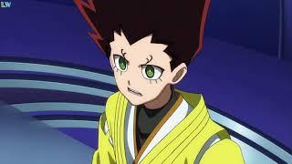 Gwyn and Arthur vs Delta and Drum - Beyblade burst GT ep 47 parte 1