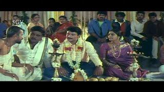 Darshan Marries Shivarajkumars Sister  Ambarish  Bhanupriya  Devara Maga Kannada Movie Scene