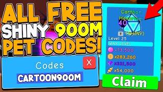 FREE SHINY 900M Cartoon Pet CODES In BUBBLE GUM SIMULATOR Roblox