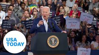 Biden defiant at rally after debate disappointment  USA TODAY